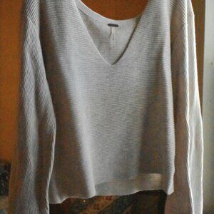 Free People Wool Blend Bell-Sleeve Sweater, Size S
